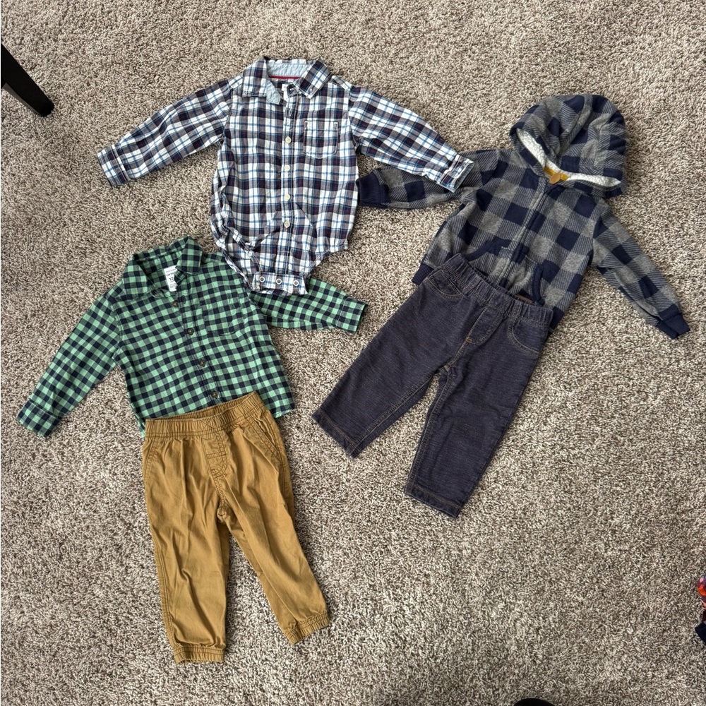 Carter's Kids Matching Sets - Blue, Green, Tan